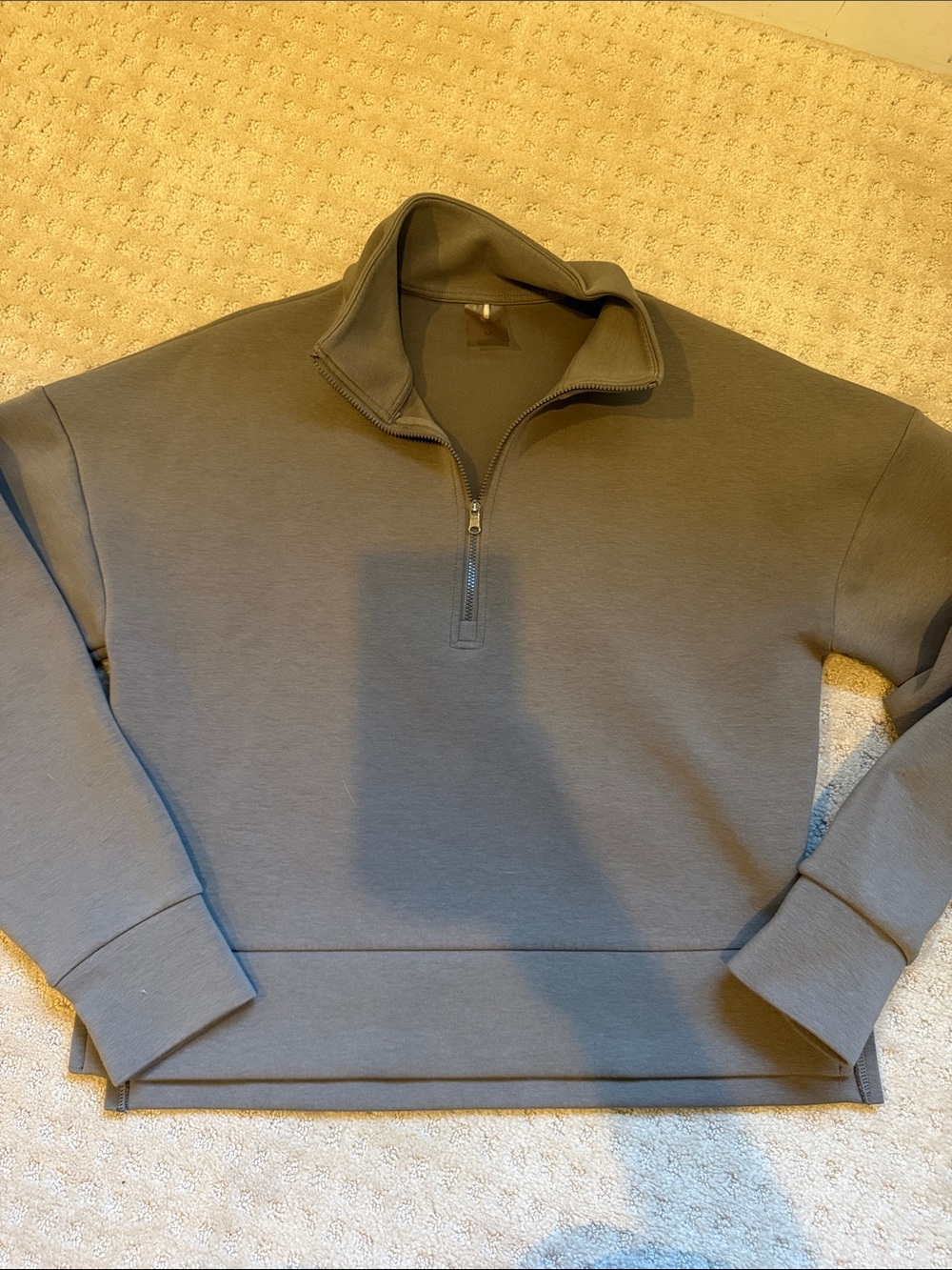CALIA by carrie underwood   quarter-Zip Pullover Sweater - taupe